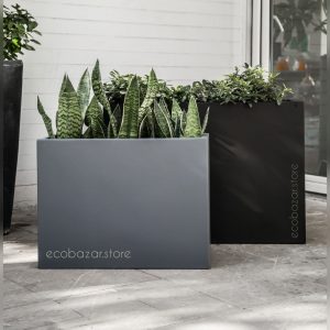 گلدان فایبرگلاس مکعبی